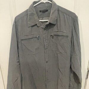 Gray Long Sleeve Button Down